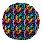 Rainbow Leopard 2 Large 18  Premium Round Cushions Back