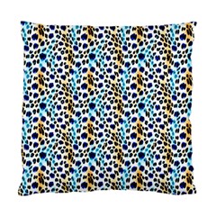 Blue Beige Leopard Standard Cushion Case (one Side) by DinkovaArt