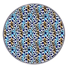 Blue Beige Leopard Wireless Fast Charger(white) by DinkovaArt