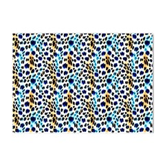 Blue Beige Leopard Crystal Sticker (a4) by DinkovaArt