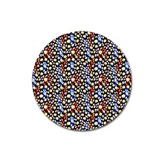 Colorful Leopard Magnet 3  (round) by DinkovaArt