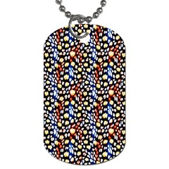 Colorful Leopard Dog Tag (one Side) by DinkovaArt