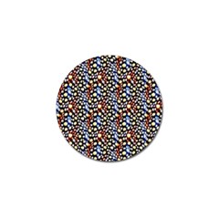 Colorful Leopard Golf Ball Marker by DinkovaArt