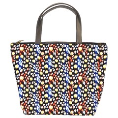 Colorful Leopard Bucket Bag by DinkovaArt