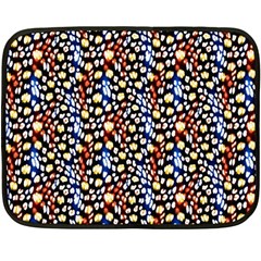 Colorful Leopard One Side Fleece Blanket (mini) by DinkovaArt