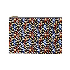 Colorful Leopard Cosmetic Bag (large) by DinkovaArt