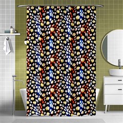 Colorful Leopard Shower Curtain 48  X 72  (small)  by DinkovaArt