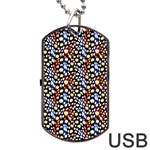 Colorful Leopard Dog Tag USB Flash (One Side) Front