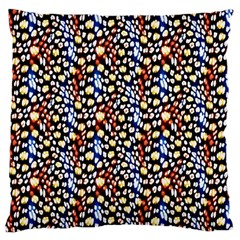 Colorful Leopard Large Cushion Case (one Side) by DinkovaArt