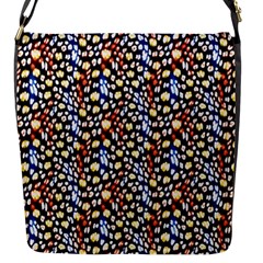 Colorful Leopard Flap Closure Messenger Bag (s) by DinkovaArt