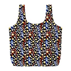 Colorful Leopard Full Print Recycle Bag (l) by DinkovaArt