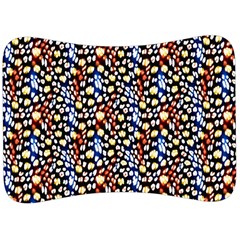 Colorful Leopard Velour Seat Head Rest Cushion by DinkovaArt