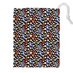 Colorful Leopard Drawstring Pouch (5xl) by DinkovaArt