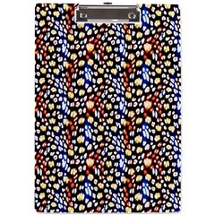 Colorful Leopard A4 Acrylic Clipboard by DinkovaArt