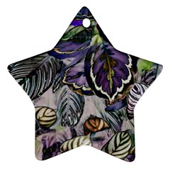 Dark Leaves Ornament (star)