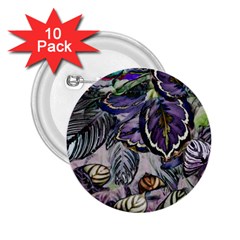 Dark Leaves 2 25  Buttons (10 Pack)  by DinkovaArt