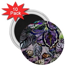 Dark Leaves 2 25  Magnets (10 Pack)  by DinkovaArt