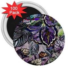 Dark Leaves 3  Magnets (100 Pack) by DinkovaArt