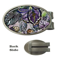 Dark Leaves Money Clips (oval)  by DinkovaArt