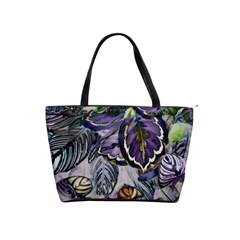 Dark Leaves Classic Shoulder Handbag by DinkovaArt