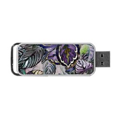 Dark Leaves Portable Usb Flash (two Sides) by DinkovaArt