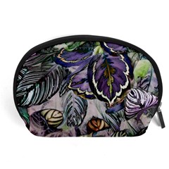 Dark Leaves Accessory Pouch (large) by DinkovaArt