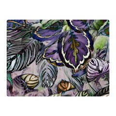 Dark Leaves Premium Plush Fleece Blanket (mini) by DinkovaArt