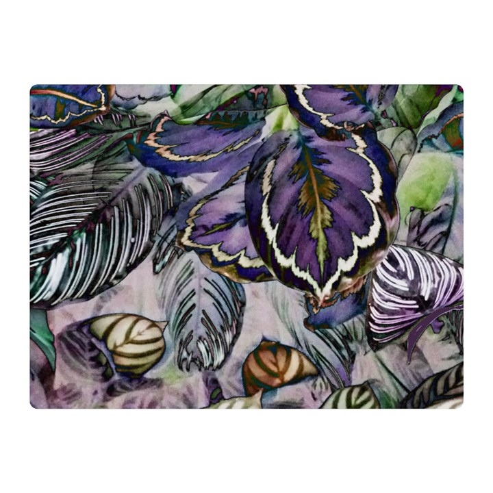 Dark Leaves Premium Plush Fleece Blanket (Mini)