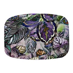 Dark Leaves Mini Square Pill Box by DinkovaArt