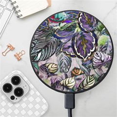 Dark Leaves Wireless Fast Charger(black) by DinkovaArt