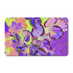 Purple Leaves Magnet (rectangular) by DinkovaArt