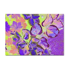 Purple Leaves Sticker A4 (10 Pack) by DinkovaArt