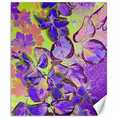 Purple Leaves Canvas 20  X 24  by DinkovaArt