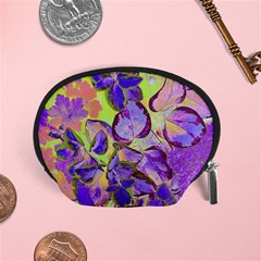 Purple Leaves Accessory Pouch (small) by DinkovaArt