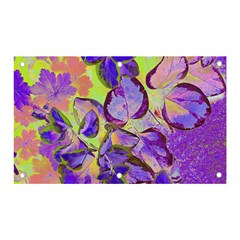 Purple Leaves Banner And Sign 5  X 3  by DinkovaArt