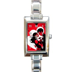 3 - Science Love And Art 2 - Science Love And Art Rectangle Italian Charm Watch by LemonPear