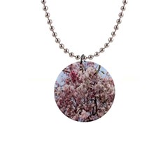 Almond Tree Flower 1  Button Necklace by artworkshop