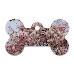 Almond Tree Flower Dog Tag Bone (one Side) by artworkshop