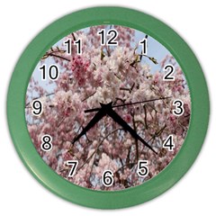 Almond Tree Flower Color Wall Clock by artworkshop