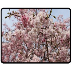 Almond Tree Flower One Side Fleece Blanket (medium) by artworkshop