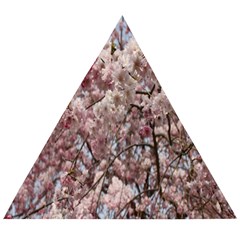 Almond Tree Flower Wooden Puzzle Triangle by artworkshop