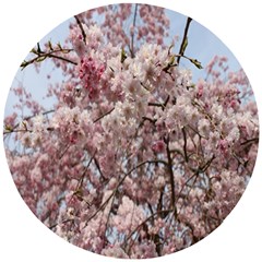 Almond Tree Flower Wooden Puzzle Round by artworkshop