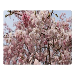 Almond Tree Flower One Side Premium Plush Fleece Blanket (large) by artworkshop