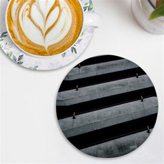 Pattern With A Cement Staircase Uv Print Round Tile Coaster by artworkshop