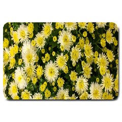 Autumn Background Closeup Flowers Large Doormat by artworkshop