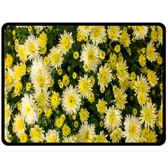 Autumn Background Closeup Flowers One Side Fleece Blanket (large)