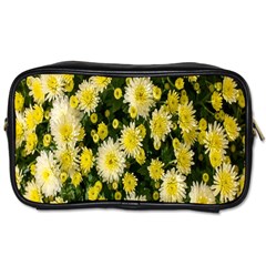 Autumn Background Closeup Flowers Toiletries Bag (two Sides) by artworkshop