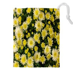 Autumn Background Closeup Flowers Drawstring Pouch (4xl) by artworkshop