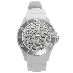 Bacteria Round Plastic Sport Watch (l) by artworkshop