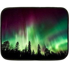 Aurora Borealis Northern Lights Nature One Side Fleece Blanket (Mini)